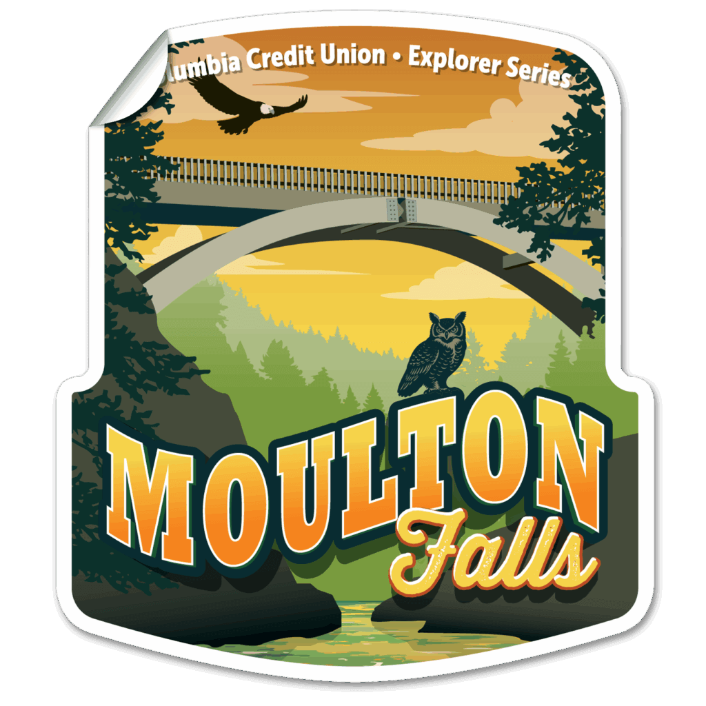 Columbia Credit Union Explorer Series: Moulton Falls sticker