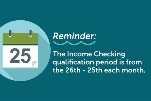 Income Checking qualifications reminder