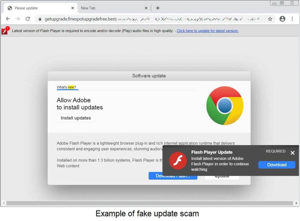 is google chrome update a virus